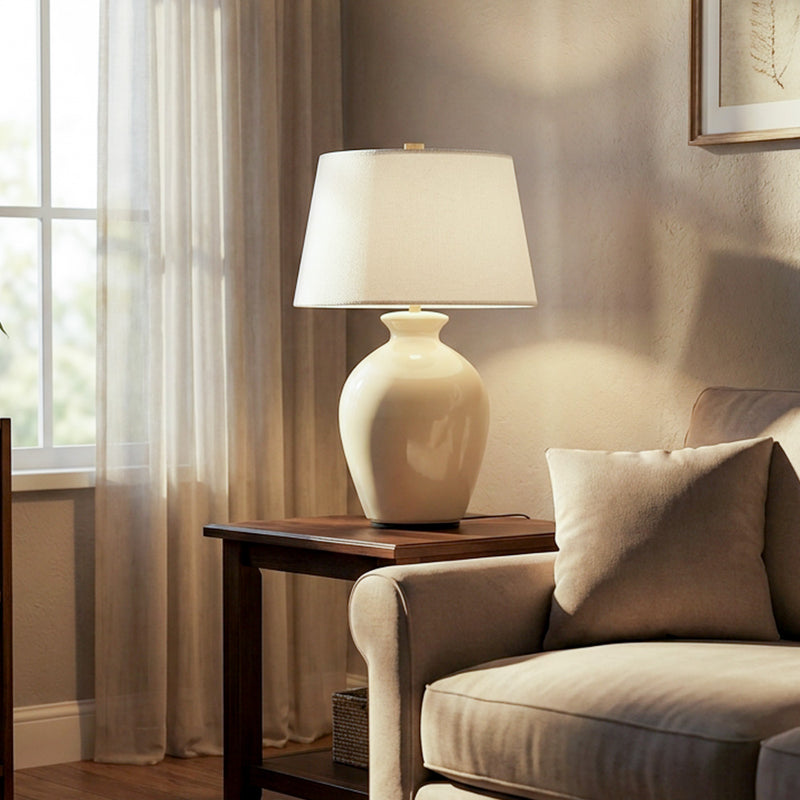 Aster Ceramic Rechargeable Lamp | Ivory TL7515