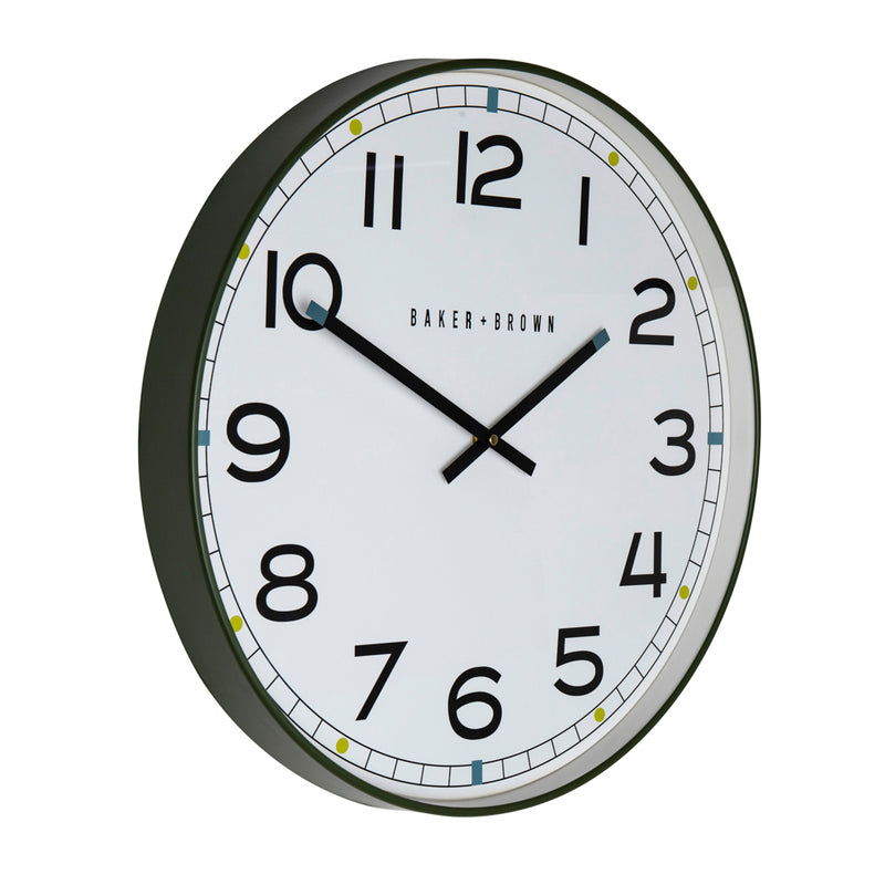 Baker and Brown Clock 50cm | Green TL7545