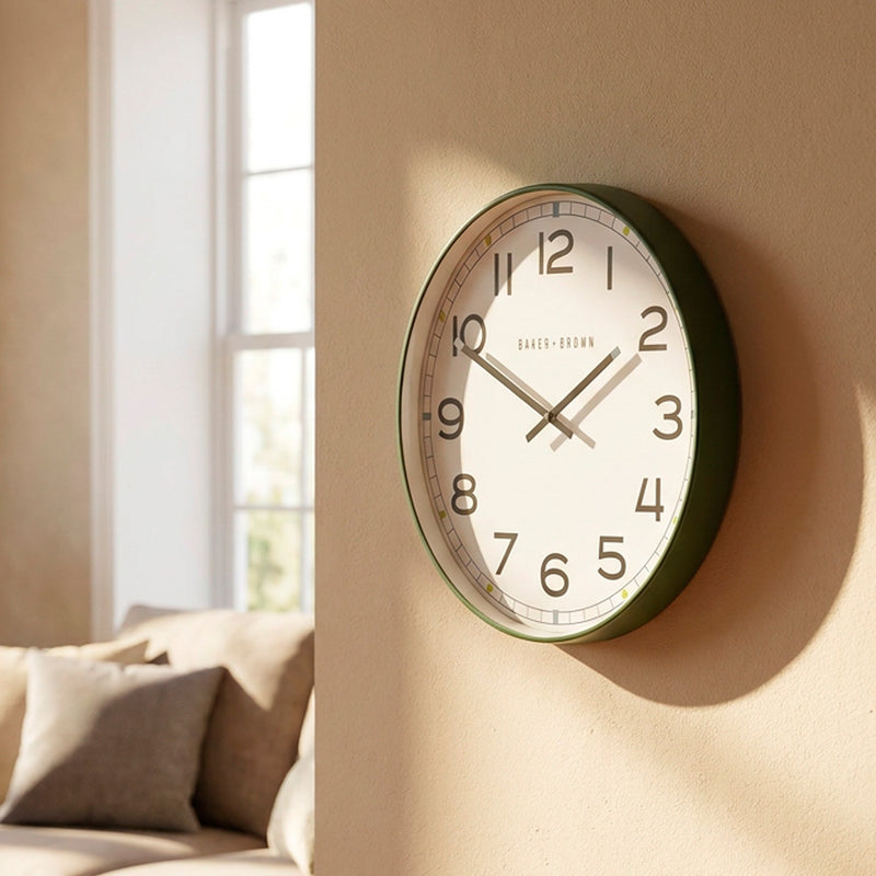 Baker and Brown Clock 50cm | Green TL7545