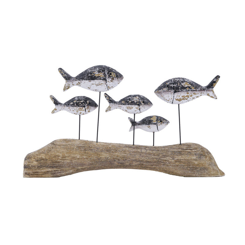 TARA Fishes on Stand Sculpture | Multi TL7569