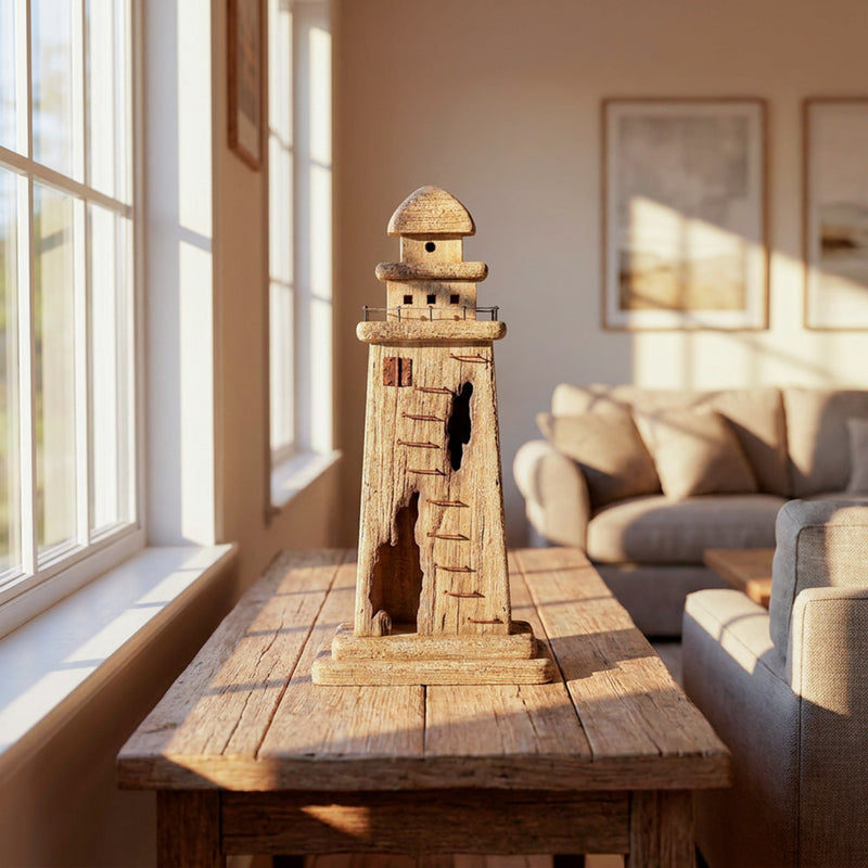 TARA Light House Sculpture 45cm | Brown TL7571