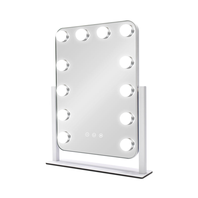 Tara Hollywood Rectangle Vanity Mirror 42cm | White TL7608