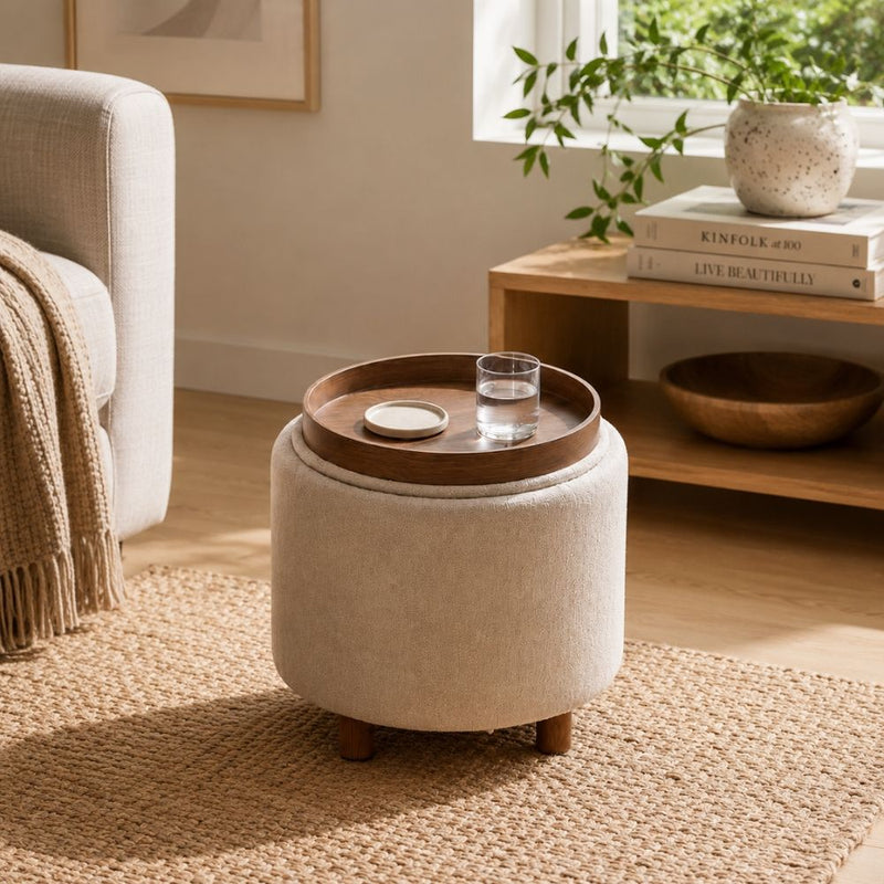 Ivy Set of 2 Tray Table Stools Small | Sand TL7627B
