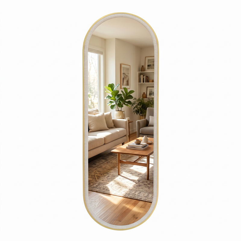 Tara Venice Pill Mirror 120cm | Gold Natural TL7657