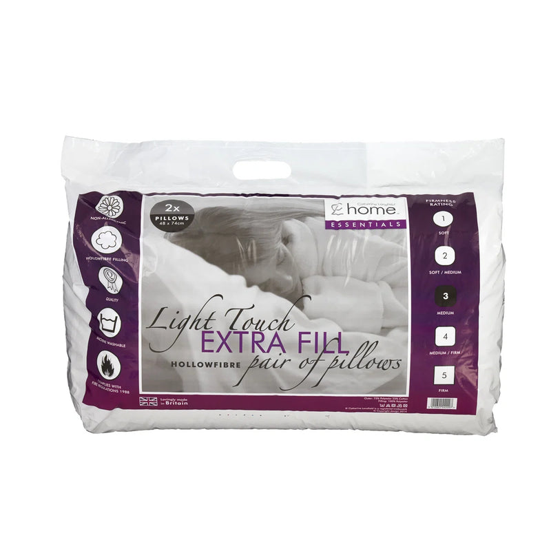 Catherine Lansfield Pair of Hollowfibre Extra Fill Pillows