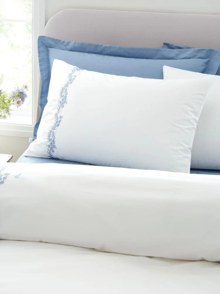 Bianca Camille Embroidered Duvet Set | White