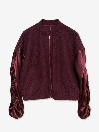 Alice Gathering Boucle/Satin Bomber | Fig 10349890