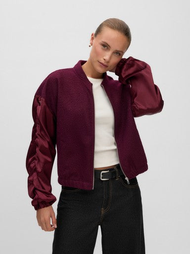 Alice Gathering Boucle/Satin Bomber | Fig 10349890