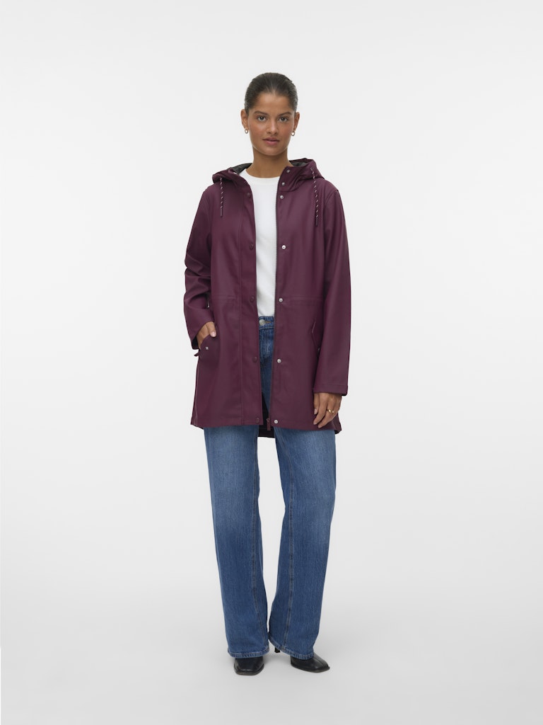 Vero Moda Malou Coated Jacket | Wine