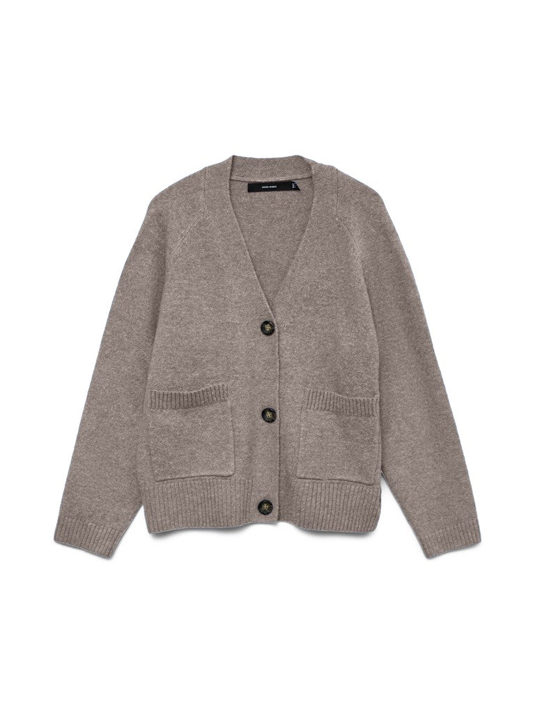 Vero Moda Boom LS V-Neck Button Cardigan | Moon