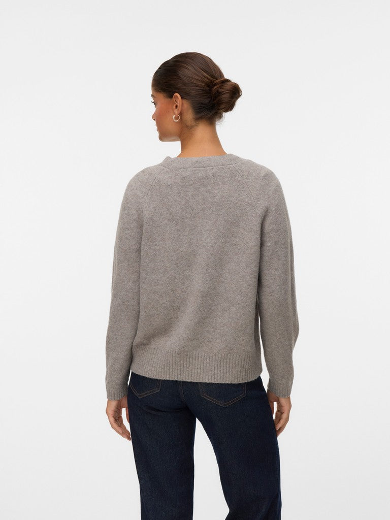 Vero Moda Boom LS V-Neck Button Cardigan | Moon