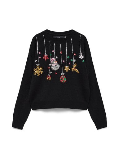 Vero Moda Christmas Pullover | Black 10347076