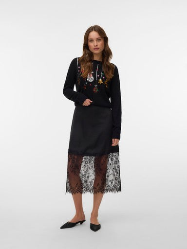 Vero Moda Christmas Pullover | Black 10347076