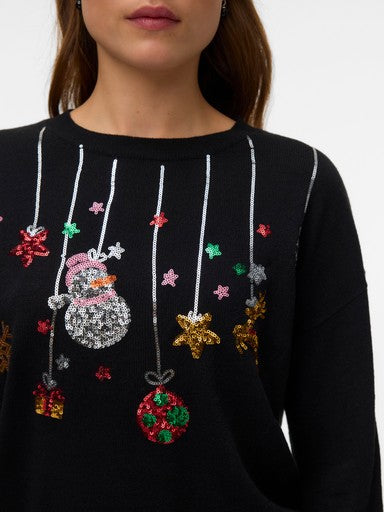 Vero Moda Christmas Pullover | Black 10347076