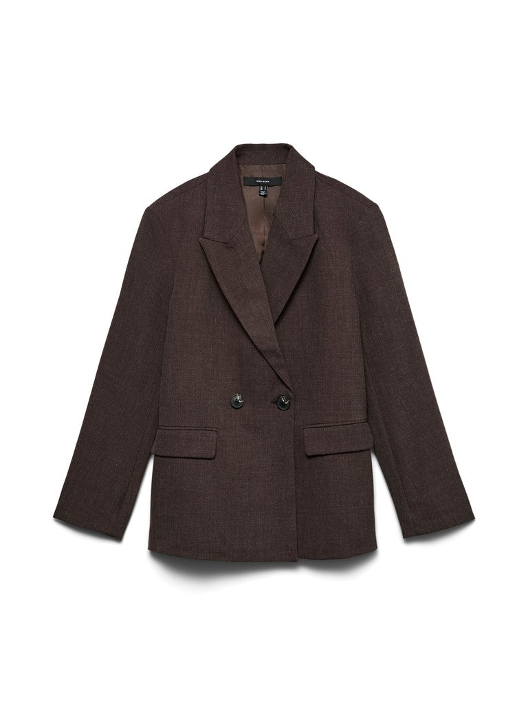 Vero Moda Bestie LS Loose Blazer | Chocolate