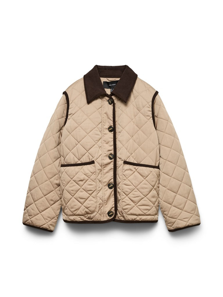 Vero Moda Emily Short Jacket | Silver Mink