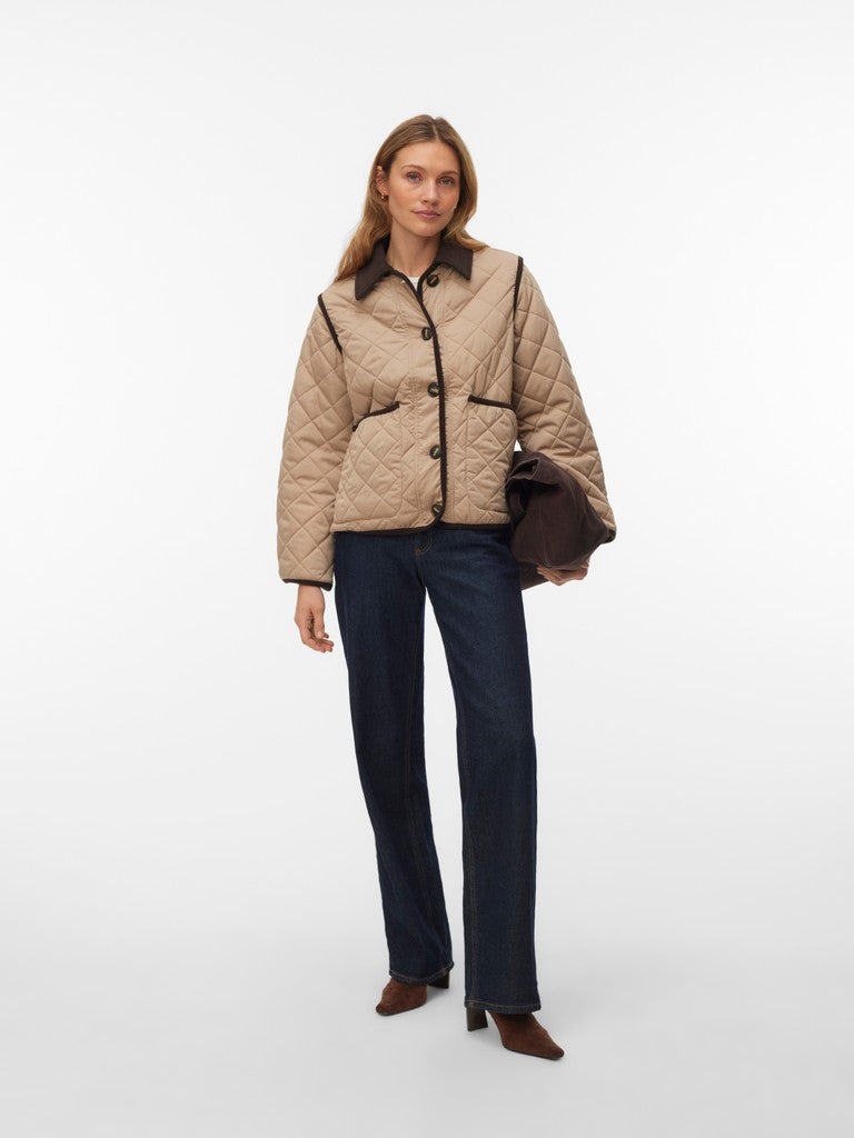 Vero Moda Emily Short Jacket | Silver Mink