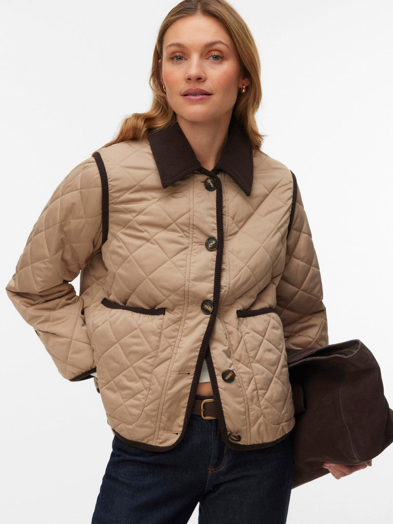 Vero Moda Emily Short Jacket | Silver Mink