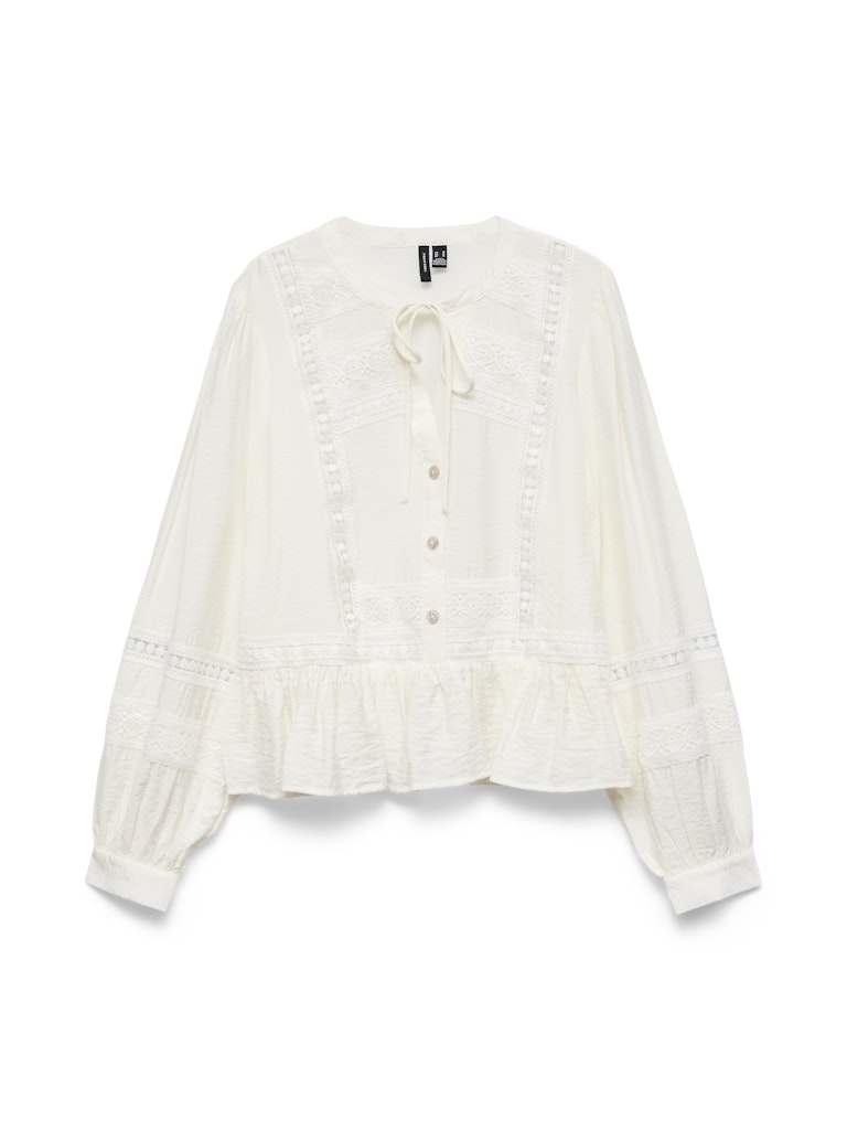 Vero Moda Jules LS Tape Top | Snow White