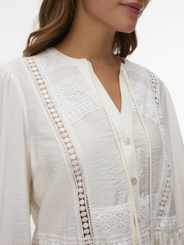 Vero Moda Jules LS Tape Top | Snow White