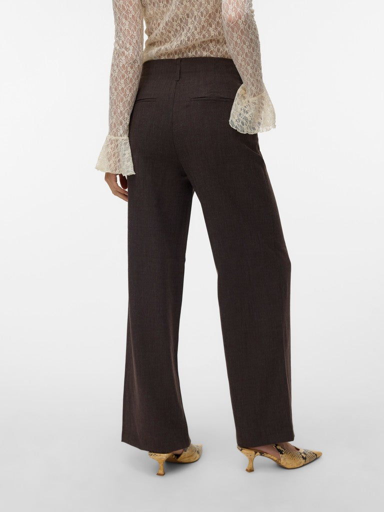 Vero Moda Bestie HW Wide Pant | Chocolate