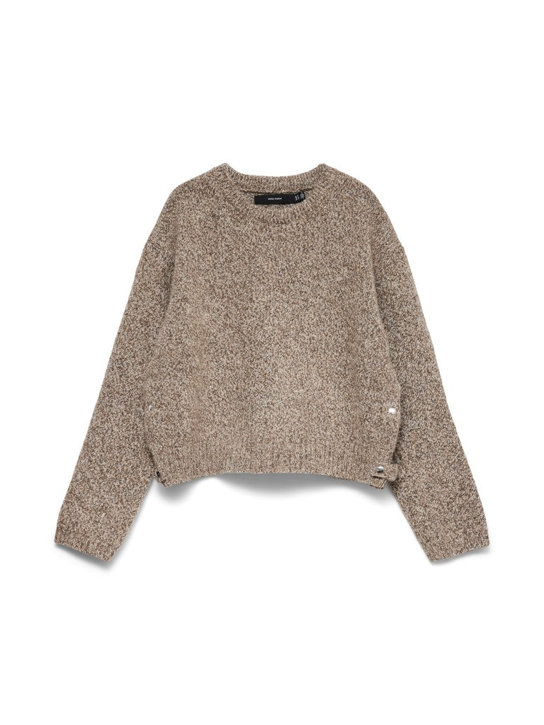 Vero Moda Sabra LS O-Neck Pullover | Cocoa