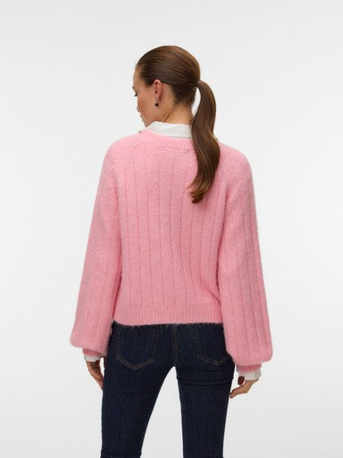 Vero Moda Sally Long Sleeve V-Neck Cardigan | Pink 10350372