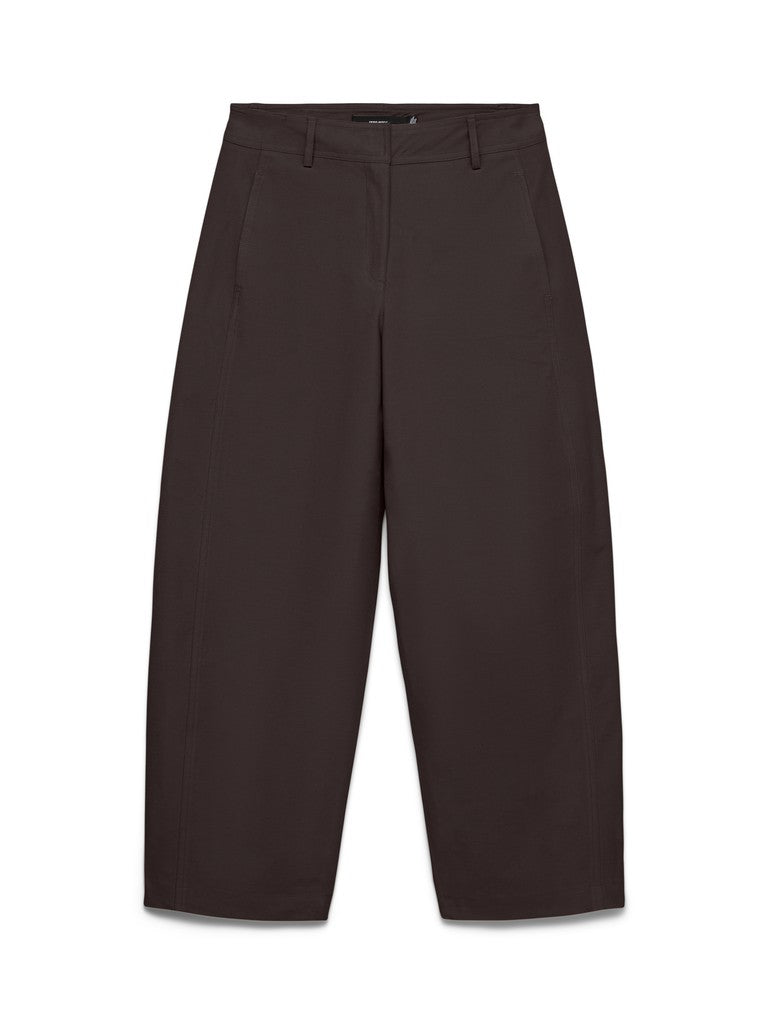 Vero Moda Sofia MW Barrel Pant | Chocolate