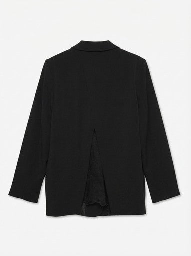 Vero Moda Tena Long Sleeve Lace Detail Blazer | Black 10352057