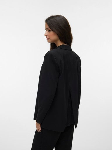 Vero Moda Tena Long Sleeve Lace Detail Blazer | Black 10352057