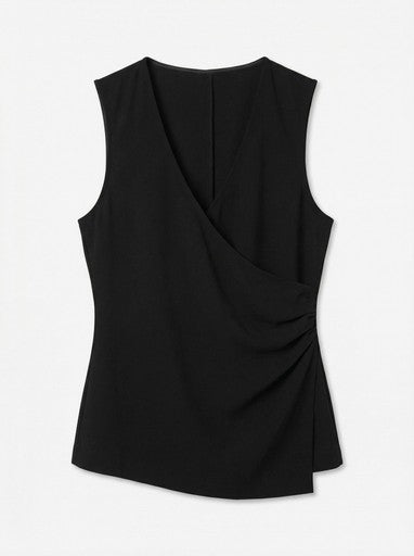 Vero Moda Nina sleeveless Wrap Vest | Black 10352235