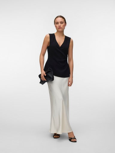 Vero Moda Nina sleeveless Wrap Vest | Black 10352235