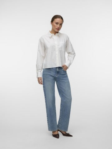 Vero Moda Nona L/S Detail Shirt | White