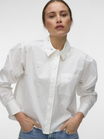 Vero Moda Nona L/S Detail Shirt | White
