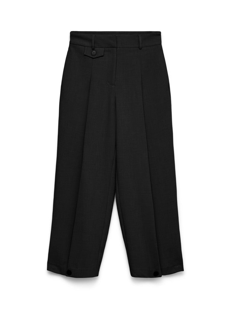 Vero Moda Michell HW Barrel Button Trousers | Black