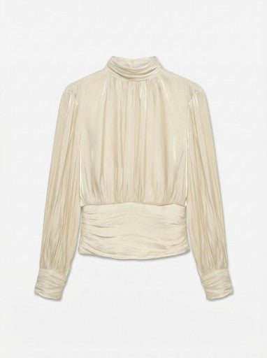 Vero Moda Polly Long Sleeve High Neck Top | Cream 384479