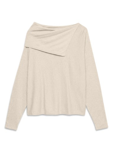 Vero Moda Happiness Long Sleeve Boatneck Cape Neck Pullover | Birch 10349911