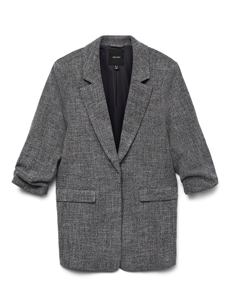 Vero Moda Frida 3/4 Regular Blazer | Black /white