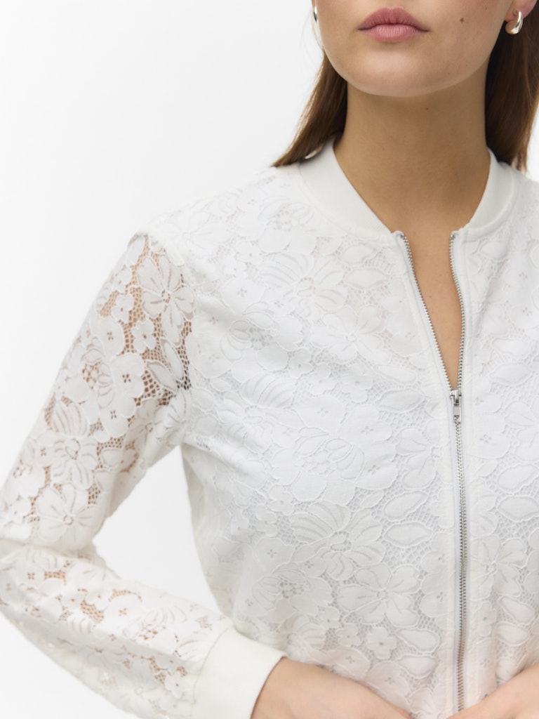Vero Moda Honey Lace Bomber Jacket | Snow White