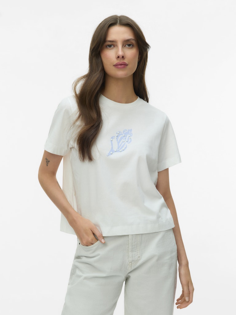 Vero Moda Palma Mette SS Top | White