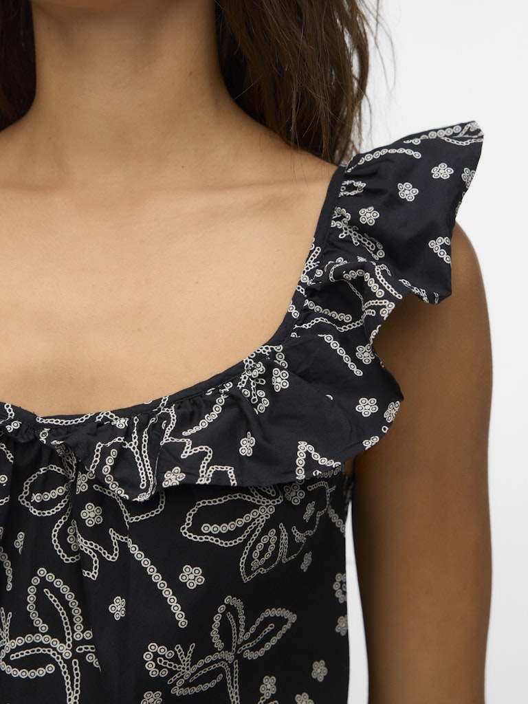 Vero Moda Sashi SL Top | Black Print