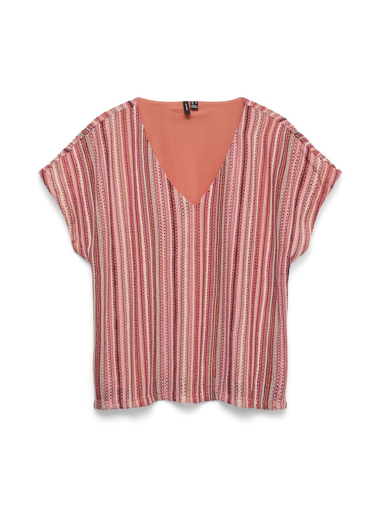 Vero Moda Demi V-Neck Batwing T-Shirt | Coral