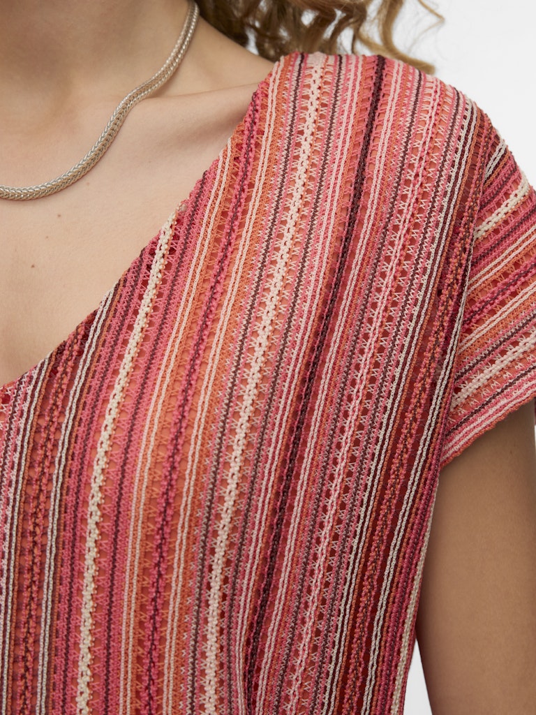 Vero Moda Demi V-Neck Batwing T-Shirt | Coral