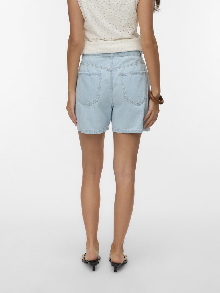 Vero Moda Kirsa Molly High Rise Denim Shorts | Light Blue