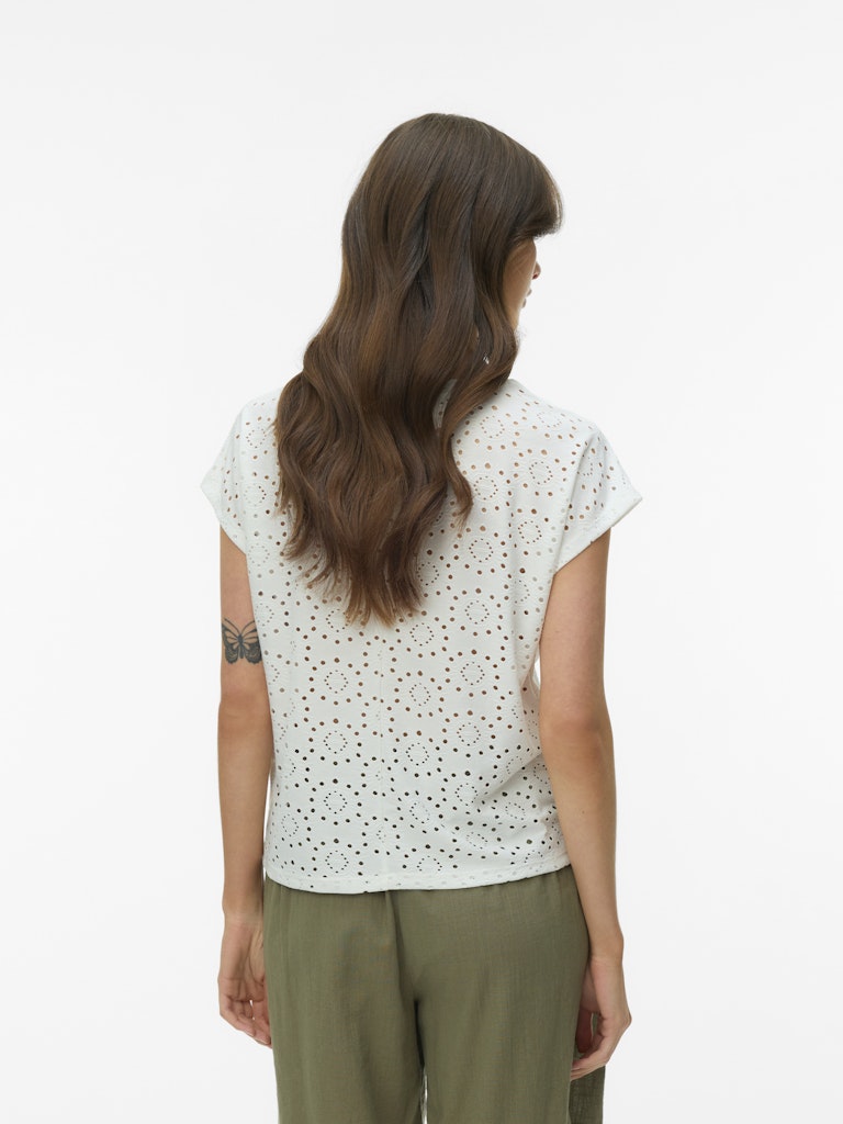 Vero Moda Tassa Liv SS V-Neck Top | White