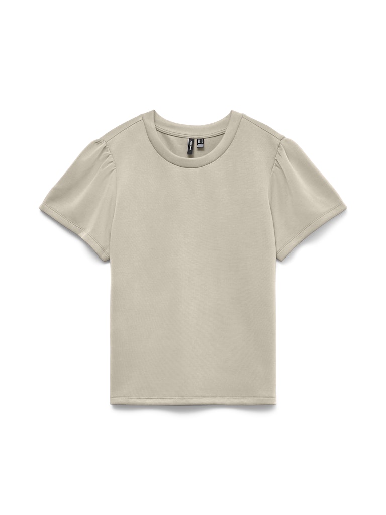 Vero Moda Ella SS Round Neck T-Shirt | Oatmeal
