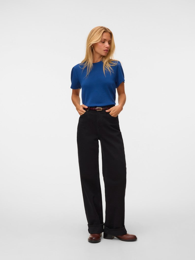 Vero Moda Ella SS Round Neck T-Shirt | Navy