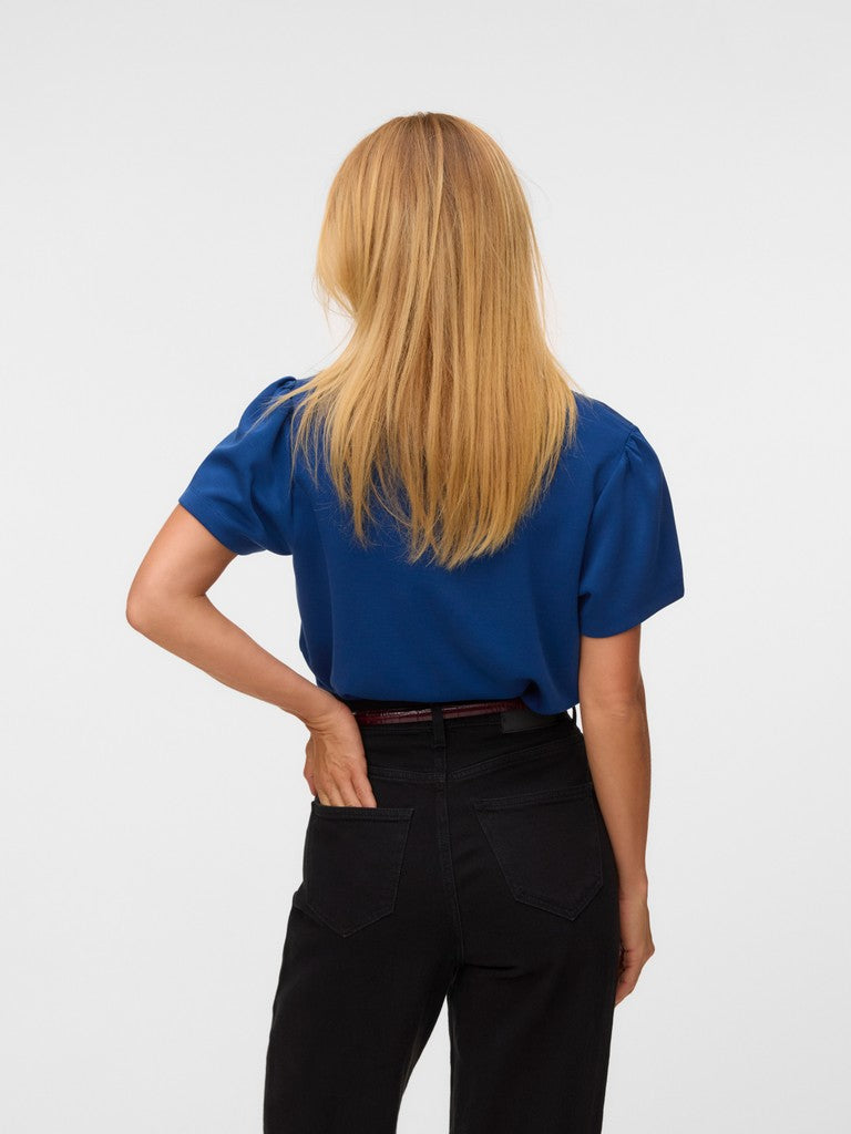 Vero Moda Ella SS Round Neck T-Shirt | Navy
