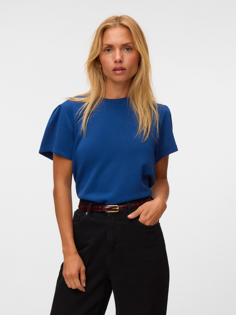 Vero Moda Ella SS Round Neck T-Shirt | Navy