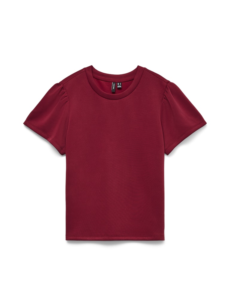 Vero Moda Ella SS Round Neck T-Shirt | Red